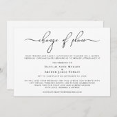 ウェディングプラン変更のお詫び 案内状 (正面/裏面)