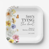 ウェディングプラン | ワイルドフラワーのブライズシャワー ペーパープレート (正面)