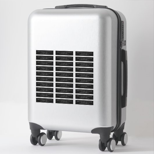 ウェディングプリアドレス返信用ラベルミニマリストJ102 シール (スーツケース)