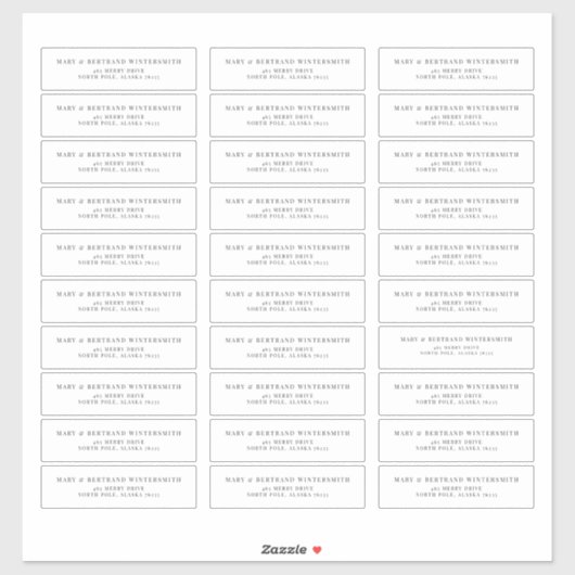 ウェディングプリアドレス返信用ラベルミニマリストJ102 シール (シート)