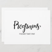 ウェディングプログラム　おひとつどうぞ 招待状 (正面/裏面)