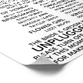 ウェディングプログラム/アンプラグドサイン ポスター (角)