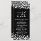 ウェディングプログラム パーティースパークル シルバー 招待状 (正面/裏面)