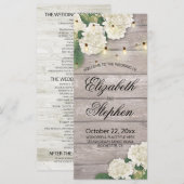 ウェディングプログラム　ラスティックウッド フラワーズ ストリングライト プログラム (正面/裏面)