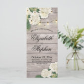 ウェディングプログラム　ラスティックウッド フラワーズ ストリングライト プログラム (スタンド正面)