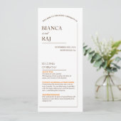 ウェディングプログラム 招待状 (スタンド正面)
