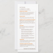 ウェディングプログラム 招待状 (裏面)