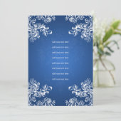 ウェディングプログラム 挿入ページ ヴィンテージ スワール 2 サファイア 招待状 (スタンド正面)