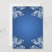 ウェディングプログラム 挿入ページ ヴィンテージ スワール 2 サファイア 招待状 (裏面)