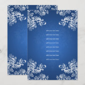 ウェディングプログラム 挿入ページ ヴィンテージ スワール 2 サファイア 招待状 (正面/裏面)