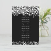 ウェディングプログラム 挿入 銀の光 招待状 (スタンド正面)