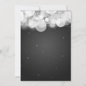 ウェディングプログラム 挿入 Glow & Sparkle ブラック 招待状 (裏面)