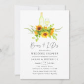 ウェディングベル前の水彩ひまわりブレンド 招待状 (正面)