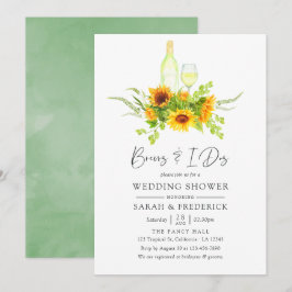 ウェディングベル前の水彩ひまわりブレンド 招待状