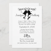 ウェディングベル 招待状 (正面/裏面)