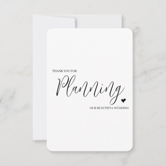 ウェディングベンダー感謝カード - プランナー サンキューカード (正面)