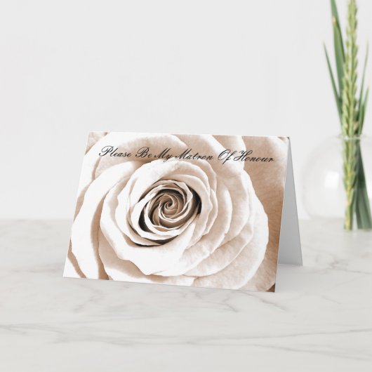 ウェディングホワイトのサポーター（花嫁の付き人） 招待状 (正面)