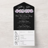 ウェディングホワイトオーキッドエンブレイス-オールインワン招待状 オールインワン招待状 (内側)