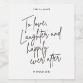 ウェディングマイルストーンセット – ボトル1 ワインラベル (シングルラベル)