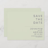 ウェディングミニマル日付カードの保存 (正面/裏面)