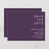 ウェディングミニマル日付カードの保存 (正面/裏面)