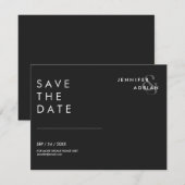 ウェディングミニマル日付カードの保存 (正面/裏面)