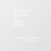 ウェディングミラーデカール - 私たちのラブストーリーへようこそ ウィンドウサイン (シート)