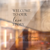 ウェディングミラーデカール - 私たちのラブストーリーへようこそ ウィンドウサイン (シート2)