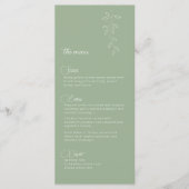 ウェディングメニュー 植物+sage green メニュー (正面)