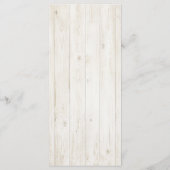 ウェディングメニュー 水彩ピンクの花 ラスティックウッド メニュー (裏面)