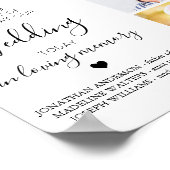 ウェディングメモリアルカスタム 3枚の写真 天国 ポエム ポスター (角)