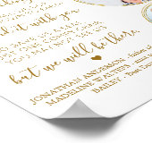 ウェディングメモリアルゴールド３枚の写真　愛する記憶の中で ポスター (角)