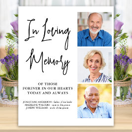 ウェディングメモリアル 3枚の写真を込めた愛の記憶をパーソナライズ ポスター