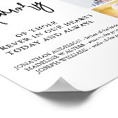 ウェディングメモリアル 3枚の写真を込めた愛の記憶をパーソナライズ ポスター (角)