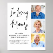 ウェディングメモリアル 3枚の写真を込めた愛の記憶をパーソナライズ ポスター (正面)