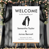 ウェディングモダンのクリーンとスタイリッシュようこそ アクリルサイン