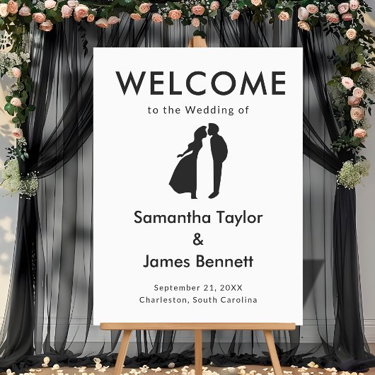 ウェディングモダンのクリーンとスタイリッシュようこそ アクリルサイン