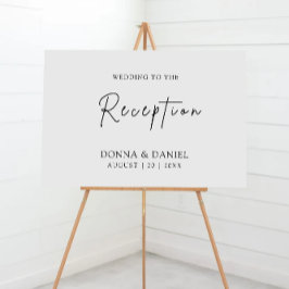 ウェディングモダンレセプションウェルカムサイン ポスター