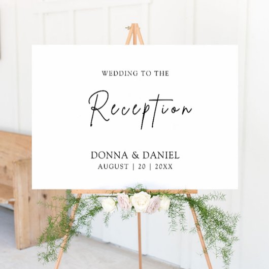 ウェディングモダンレセプションウェルカムサイン ポスター