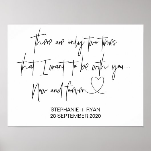 ウェディングモダンレセプションウェルカムサイン ポスター (正面)