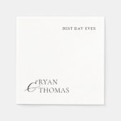 ウェディングモダンレセプション用ミニマリスト スタンダードカクテルナプキン (正面)