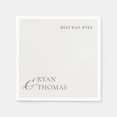 ウェディングモダンレセプション用ミニマリスト スタンダードカクテルナプキン (正面)