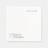 ウェディングモダンレセプション用ミニマリスト スタンダードカクテルナプキン (正面)