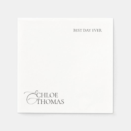 ウェディングモダンレセプション用ミニマリスト スタンダードカクテルナプキン (正面)