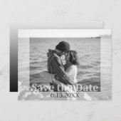 ウェディングモダン日付の写真を保存 ポストカード (正面/裏面)