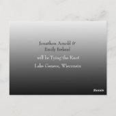 ウェディングモダン日付の写真を保存 ポストカード (裏面)