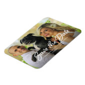 ウェディングモダン日付の写真を保存 マグネット (左側)