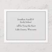 ウェディングモダン日付の写真ポストカードを保存 ポストカード (裏面)