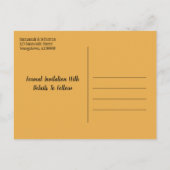 ウェディングモダン日付を保存するカスタム写真の前 案内ポストカード (裏面)