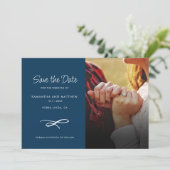 ウェディングモダン日付を保存する写真のお知らせ セーブザデート (スタンド正面)